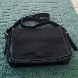 Coach Black Canvas & Leather Laptop Bag